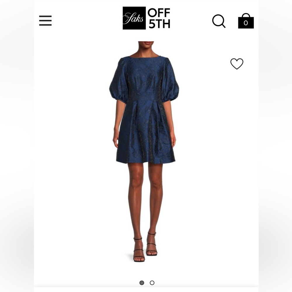 Vince Camuto Blue Floral Textured Minidress